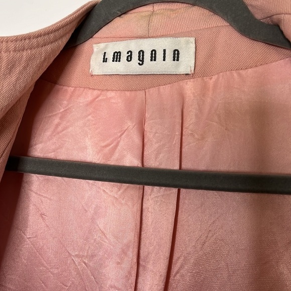 Fleurette Size 6-8 for I.Magnin Vintage Powder Pink Open Coat - Picture 7 of 15